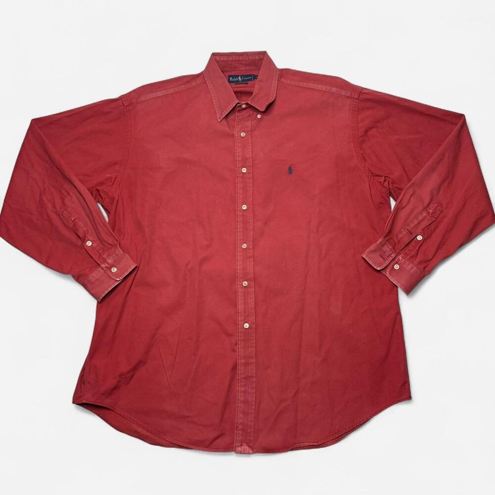 Ralph Lauren Blaire Red Button Down Shirt Men’s XL Classic Fit